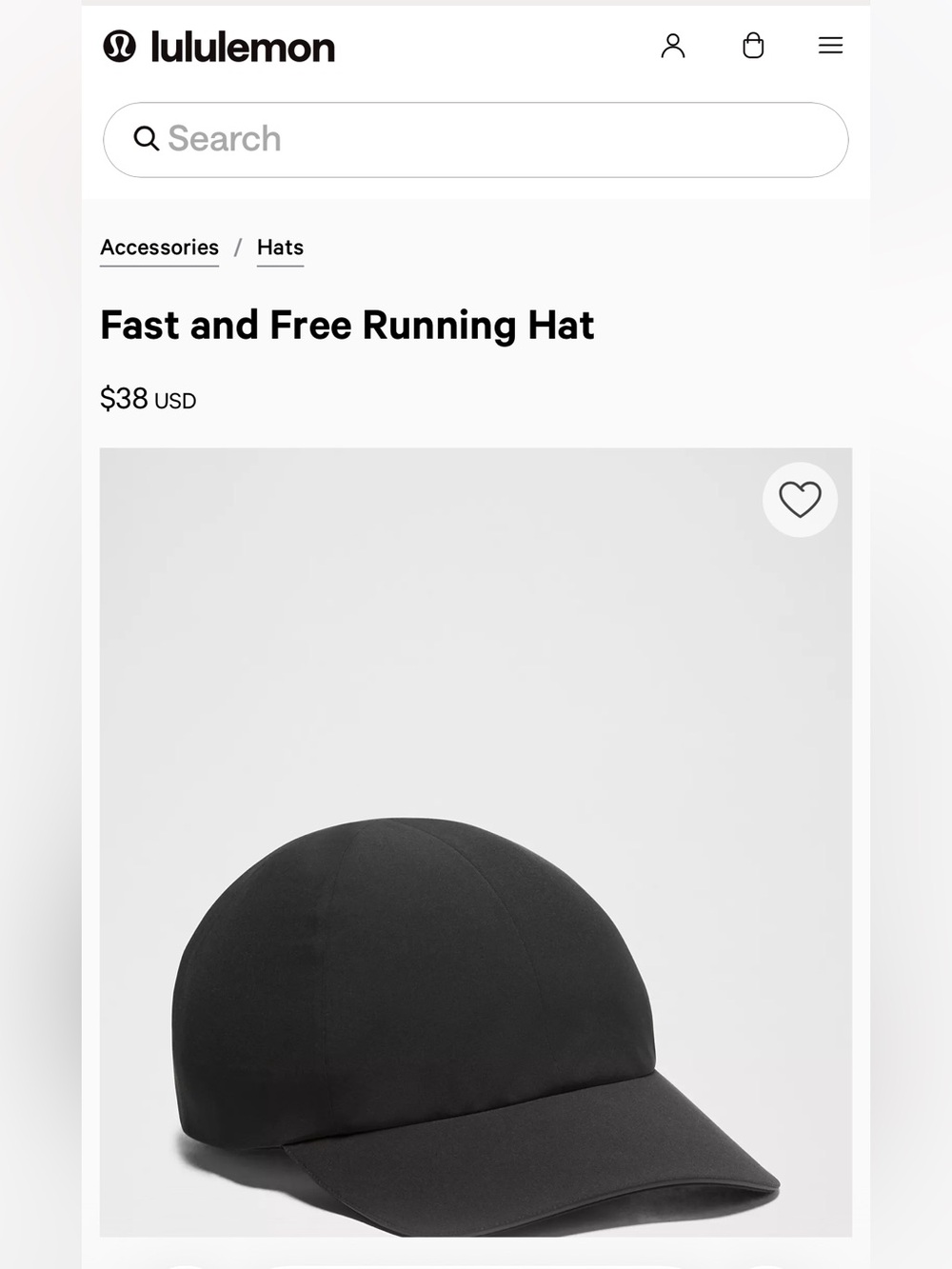 Lululemon Black Running Hat